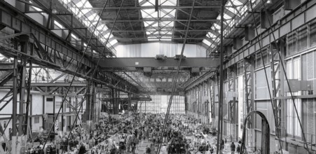 People visit and go shopping in the Great Market Hall on July in Budapest, Hungary. Great Market