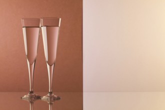 Glasses of water on the glass table