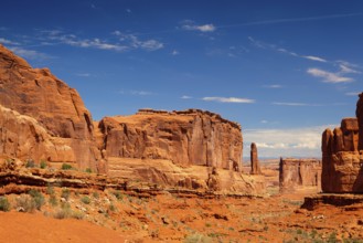Beautiful rock formations in Arches National Park, Utah, USA, North America