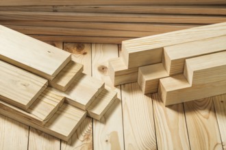 Wooden timber on wood board background close up