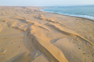 Dunes near Swakopmund, sand, sea, aerial view, Namibia, Africa