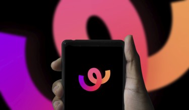 Whee logo is displayed on smartphone. Whee is a new social app owned by ByteDance, TikTok Pte. Ltd.