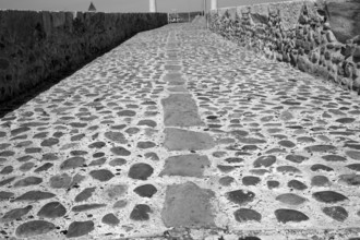 Orbigo river bridge Passo Honroso Saint James Way in Castilla Leon Spain