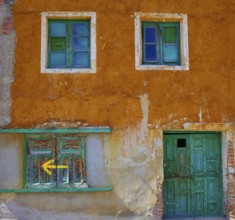 The Way of Saint James signs in Redecilla del Camino Castilla Burgos