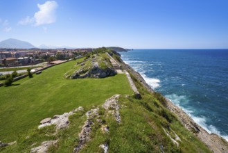 Llanes El Sablon beach in Asturias of Spain