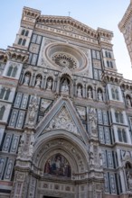 Neo-gothic facade of the renaissance cathedral Santa Maria del Fiore in Florence, Italy, Europe