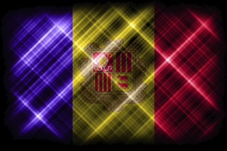 Andorra flag, national flag, modern flag background