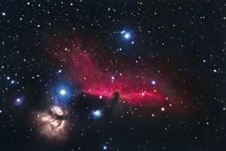 Horsehead and Flame Nebula, Orion Constellation, Milky Way