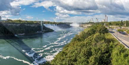 Famous Niagara Falls on a sunny day from Canadian side, Canada, North America