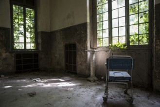 A picture of a scary place in an abandoned asylum in Vercelli, Italy, Europe