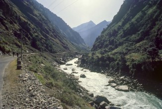 Sutlej river, karcham, himachal pradesh, India, Asia