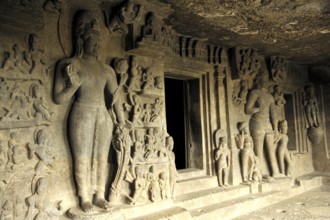 Buddhist Panel Caves in Aurangabad Maharashtra India