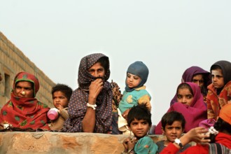 Village people Jaisalmer Rajasthan India Asia