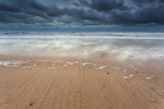 North sea coast at storm, North Holland, Netherlands