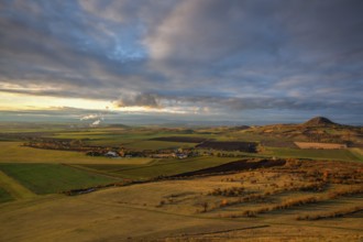 Amazing autumn view from Rana Hill in Central Bohemian Uplands, Czech Republic. Central Bohemian