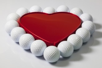 Heart of white golf balls