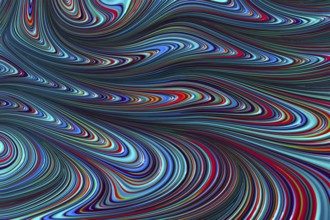 Abstract wavy background - computer-generated image. Fractal geometry: curved concentric waves like