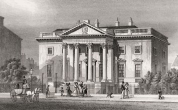 Old Physicians' Hall, George Street, Edinburgh, Scotland, 19th century, from Modern Athens by Th. H