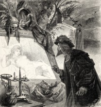 The witch, Faust, first part of the tragic play Faust by Johann Wolfgang von Goethe
