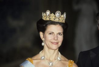 Queen Silvia of Sweden. Wife of the current king of Sweden, Carl XVI Gustaf. Pictured 1992 in the