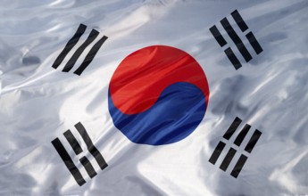 National flag, flag of South Korea, close-up, full size