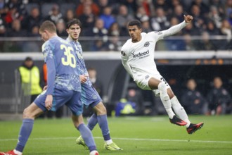 Football, Europa League, round of 16 second leg, 2024/2025, Eintracht Frankfurt vs. Ajax Amsterdam,
