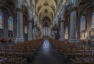 Brussels Old Town, Brussels Capital Region, Belgium, 12 12 2019 The symmetric interior design of