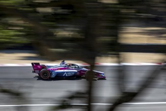 DAVID MALUKAS (66) of Chicago, Illinois practices for the Firestone Grand Prix of Monterey at