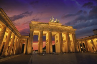 Berlin Brandenburg Gate Brandenburger Tor at sunset in Germany