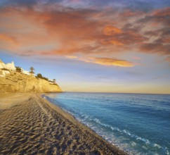 Esparrello beach playa in Villajoyosa of alicante in Spain also Asparrallo in Vila Joiosa at Costa