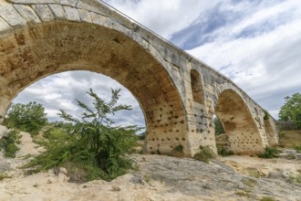 The Julien bridge, Roman bridge over the Calavon river. Roman bridge in the Luberon located on the