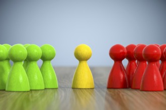 3d illustration of a group of game figures