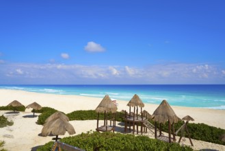 Cancun Playa Delfines beach in Riviera Maya of Mexico