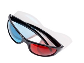 An image of a pair of 3D glasses