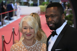 Dame Helen Mirren and 50 Cent Curtis Jackson, Nymphes d'Or Award Ceremony, 57th Festival de
