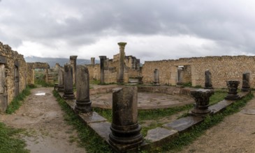 Volubilis, Morocco, 3 March, 2024: view of the Roman city ruins of Volubilis near Meknes in