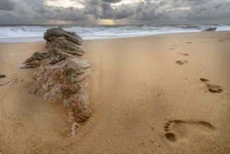 Sandy beach on the Atlantic coast in France near olonne sur mer