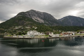 View over the Eidfjord, a fjord in Norway