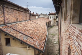 Roofs and rain. Vigevano, Lombardia. Italy