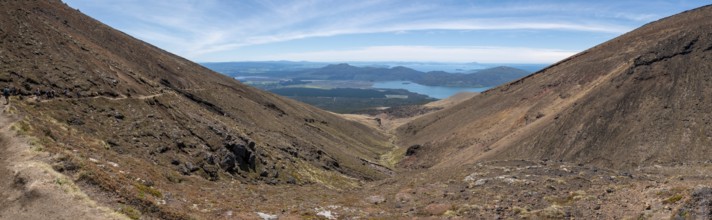 Hiking the Ketetahi End of Tongariro National Park, New Zealand, Oceania
