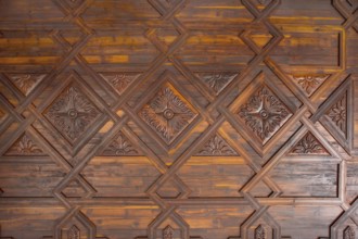Santa Cruz de La Palma coffered wood ceiling in Canary Islands