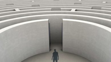Symbolic image on the theme of challenge, hopelessness, etc