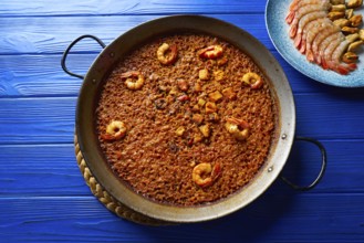 Seafood Paella senyoret rice from Valencia Spain