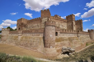 Medina del Campo village in Spain Mota castle in Valladolid at Castile Leon