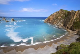 Playa del Silencio in Cudillero Asturias from Spain