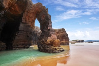 Playa las catedrales Catedrais beach in Ribadeo Galicia of Lugo Spain