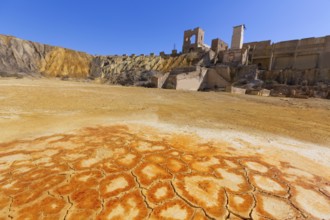 Mazarron Murcia old mine acid dry lake texture in Spain