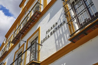 Seville Plaza Dona Elvira in Andalusia Sevilla of Spain