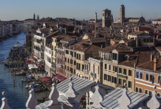 Italy Venice Grand Canal -452 View from the roof of the Fondaca dei Tedeschi to the west right