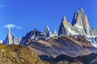 Fitzroi or Chaltel - mountain peak in Patagonia between Argentina and Chile. Magnificent mountain